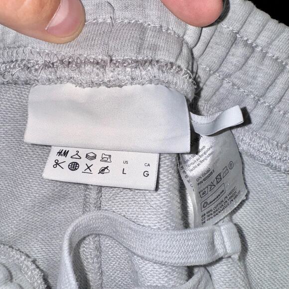 H&M Men's Heavy Fleece Jogger Sweatpants in Heather Gray - Size Large - Picture 2 of 10